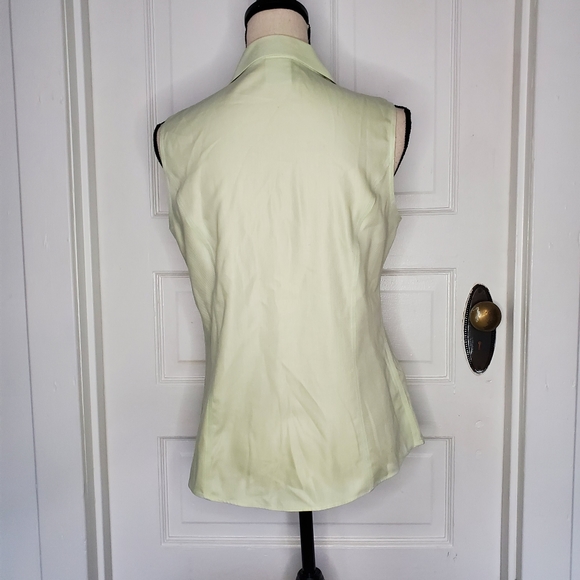 Brooks Brothers 346 Sleeveless Green Dress Top - Picture 2 of 5